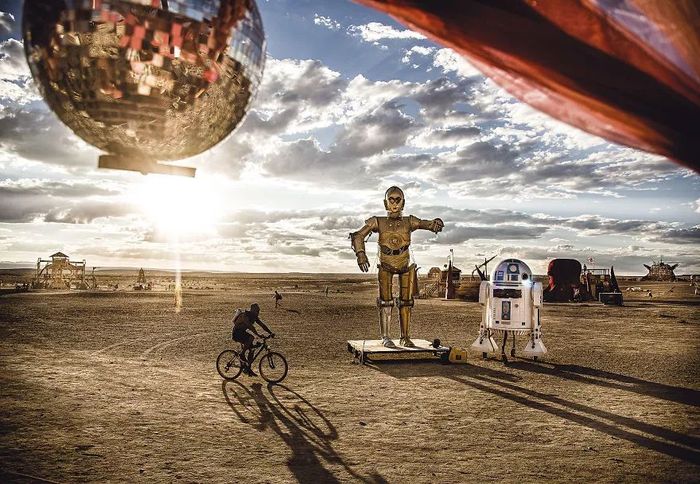 的这些照片组合在一起,放到了一个叫做「 火人收藏 」(the burning